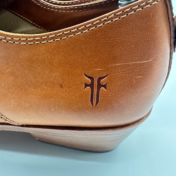 Frye Women Tan Leather Jillian Oxford Lace Up Pointed Toe Shoes 3472689 Size 8M - Picture 5 of 16